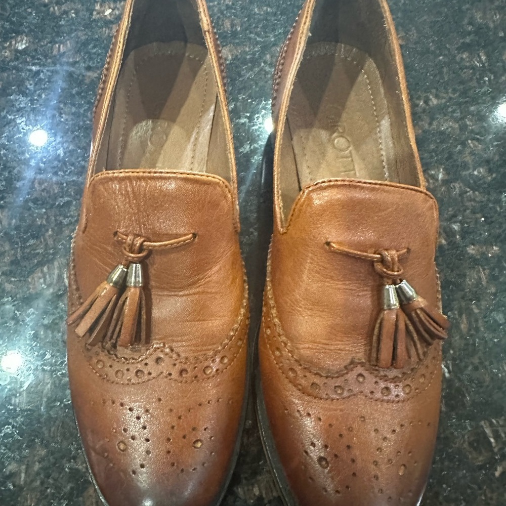 Girotti Brown Tassel Loafers,  women’s size 8